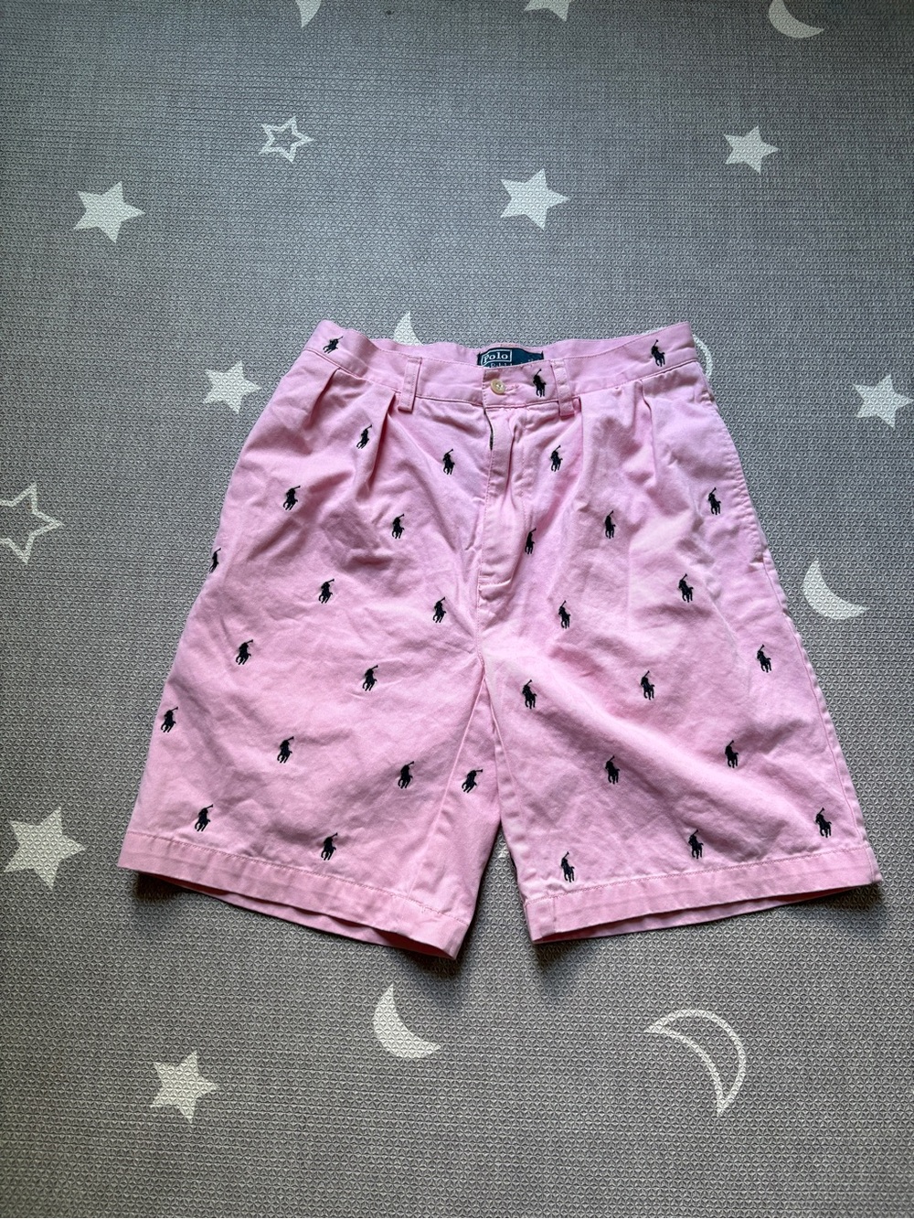 Polo by Ralph Lauren Pink Embroidered Pony Men’s Flat Front Shorts